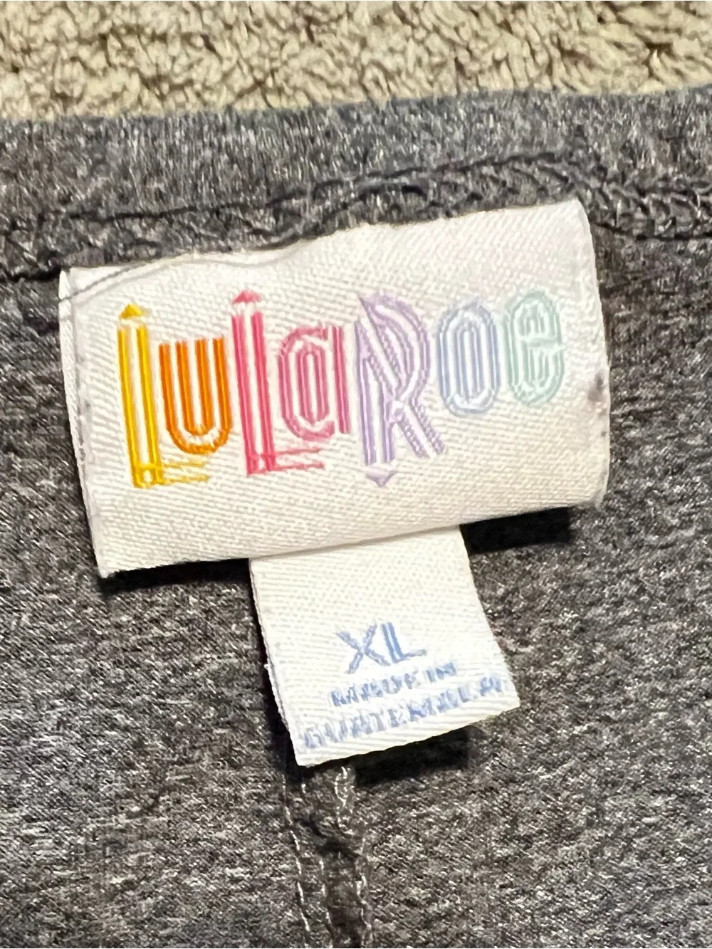 LuLaRoe Carly Gray Pocket High-Low Swing T-Shirt Dress XL